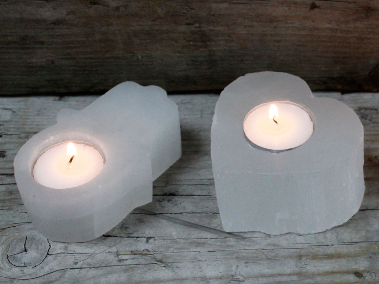 Selenite Heart Candle Holder3