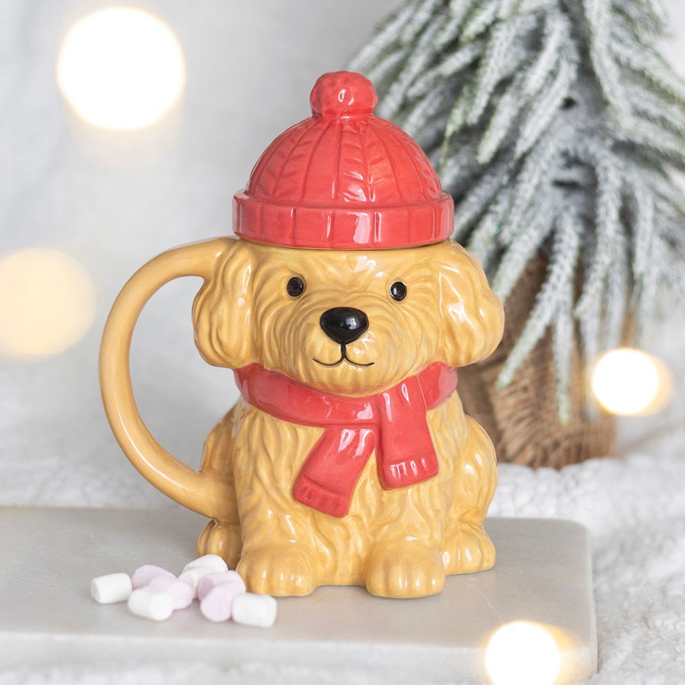 Winter Puppy Lidded Mug (480ml)5
