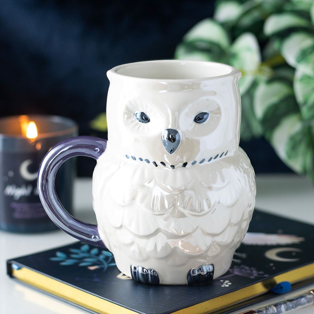 Iridescent Ceramic Owl Mug (320ml)4