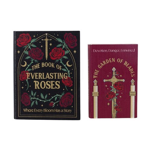Gothic Rose Book-Shaped Storage Boxes – Set of 23