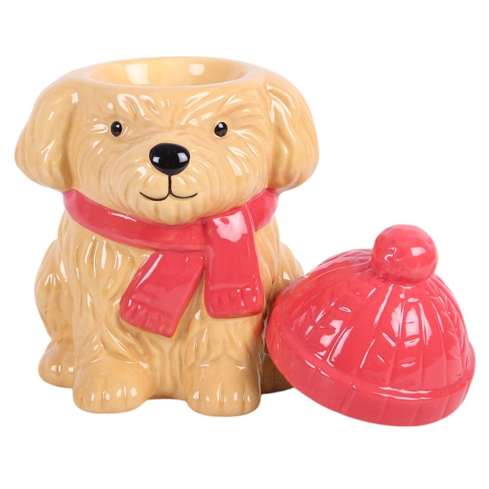 Winter Puppy Oil Burner with Bobble Hat Lid1