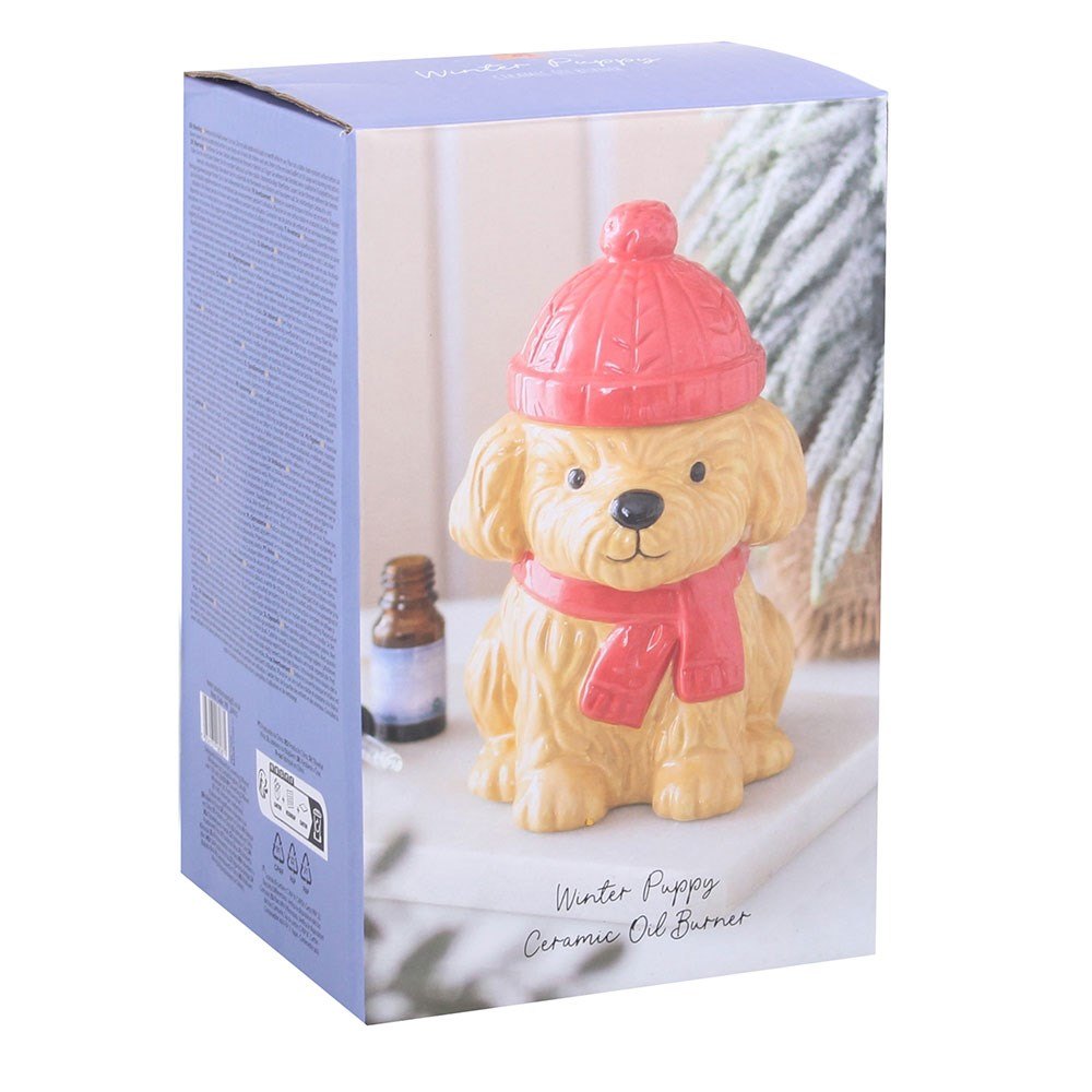 Winter Puppy Oil Burner with Bobble Hat Lid4