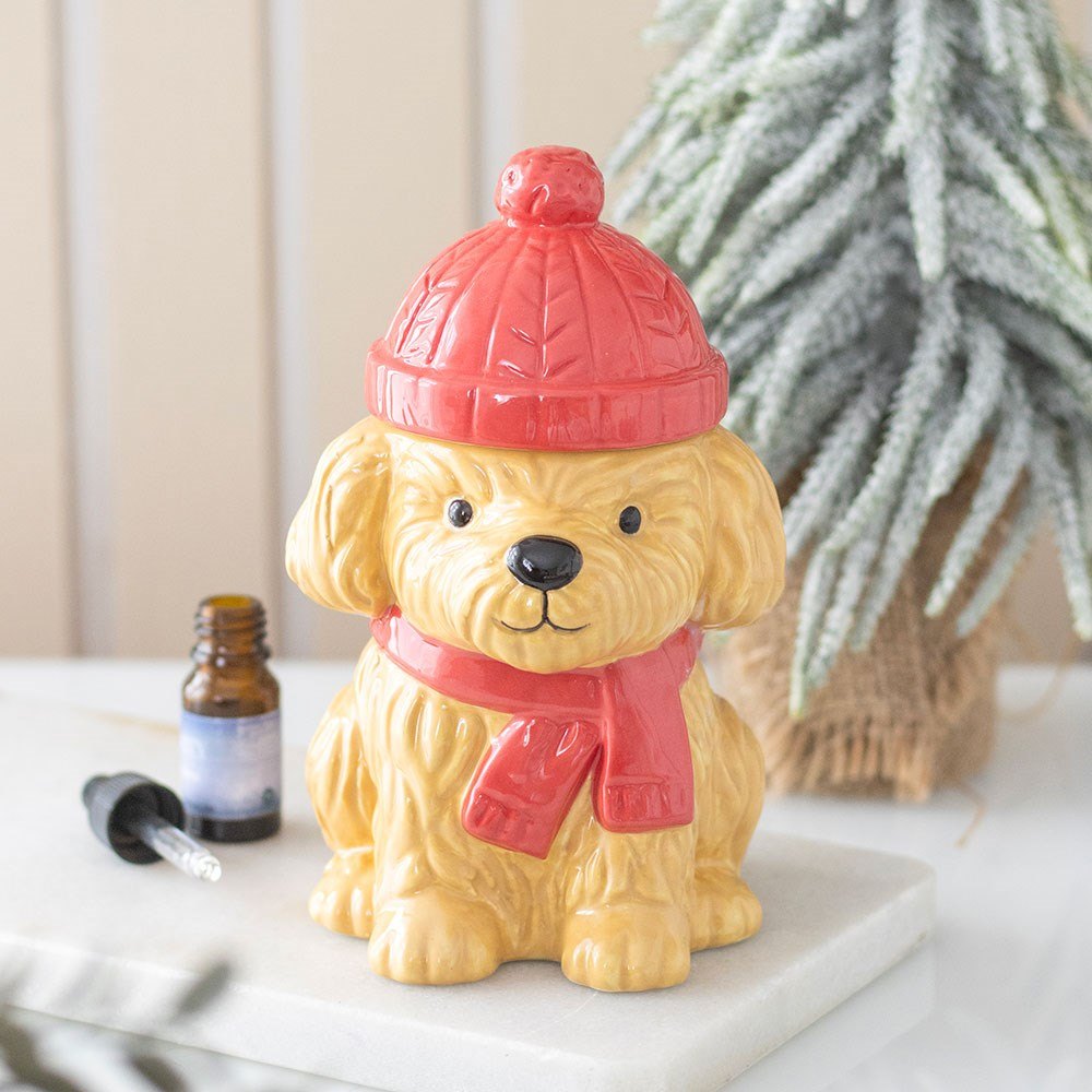 Winter Puppy Oil Burner with Bobble Hat Lid5