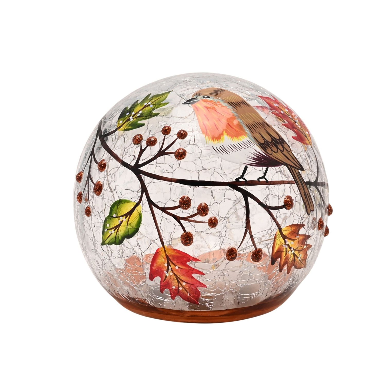 Country Living Autumn Robin LED Light-Up Orb2