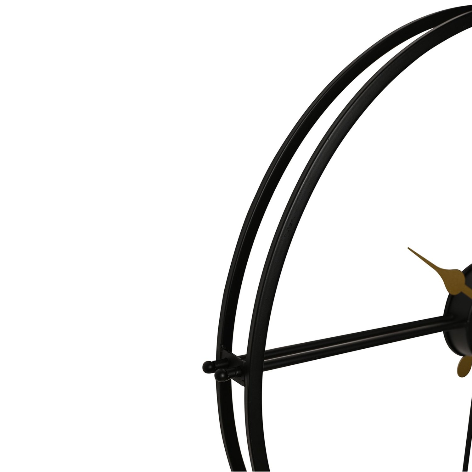 Hometime Black Metal Cut-Out Wall Clock – 72cm3