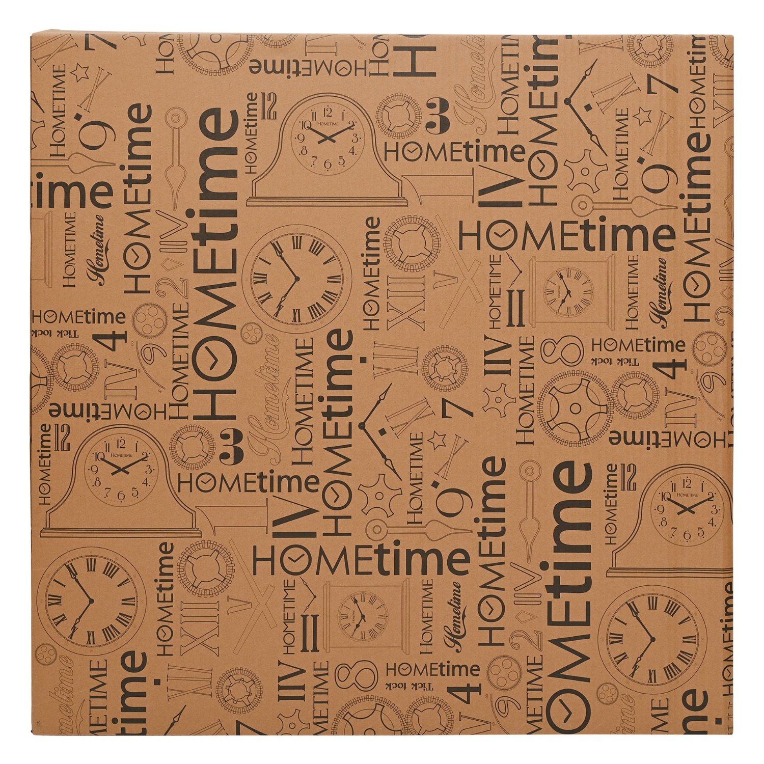 Hometime Black Metal Cut-Out Wall Clock – 72cm5