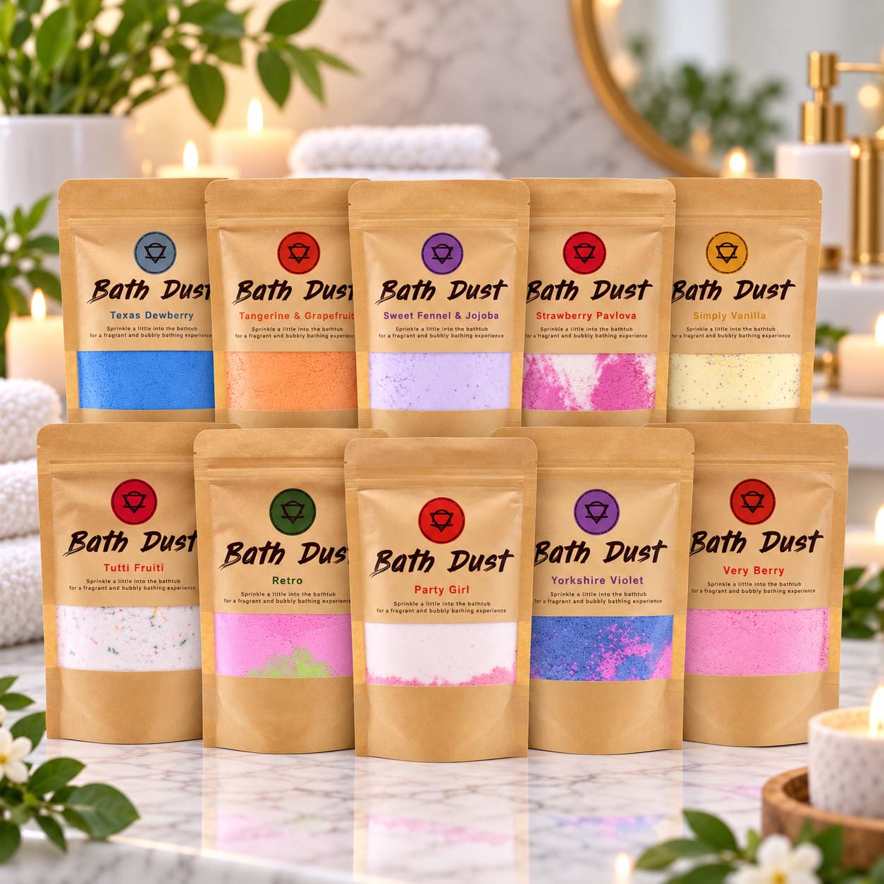 Mix & Match Bath Dust: 4 for £10.00