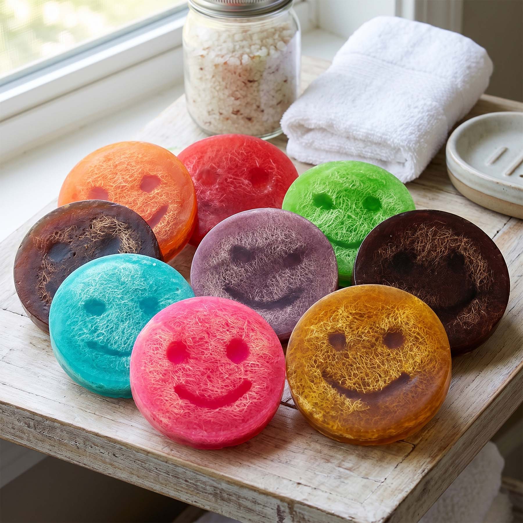 scrub-up-a-smile-20percent-off-happy-scrub-loofah-soaps